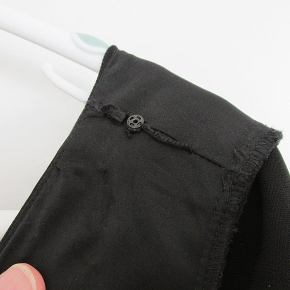 Kay Unger Black Sequin Tulle Skirt Rusched Silk Midriff 3/4 Sleeve Dress No Size - Picture 8 of 13